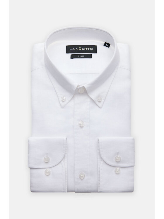 Lancerto Lancerto Koszula Tamis KO073124000025 Biały Slim Fit