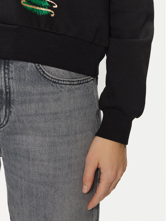 ONLY ONLY Mikina Yda Xmas 15270956 Čierna Regular Fit