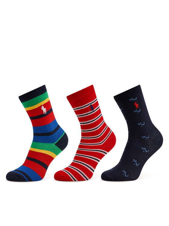 Set di 3 paia di calzini lunghi da bambini Polo