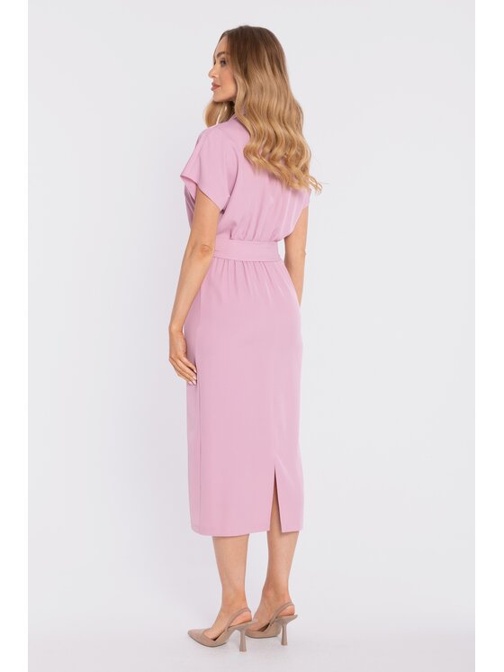Made of Emotion Made of Emotion Sukienka koktajlowa M919 Różowy Waisted Fit