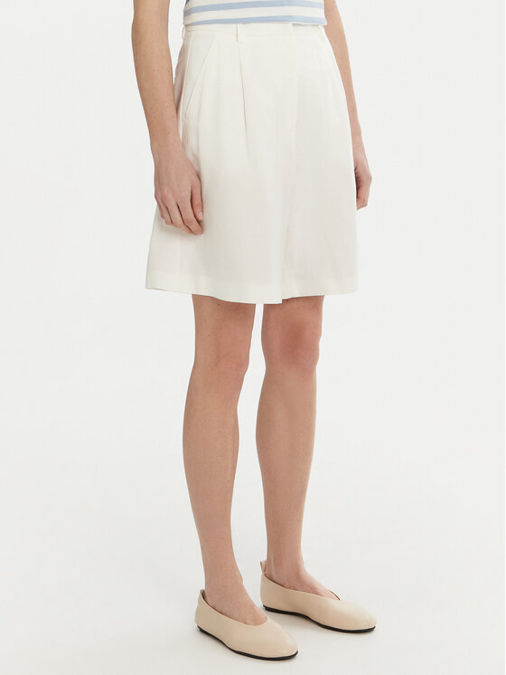 Weekend Max Mara Weekend Max Mara Bermuda kratke hlače Ecuba 2515141032 Bela Regular Fit