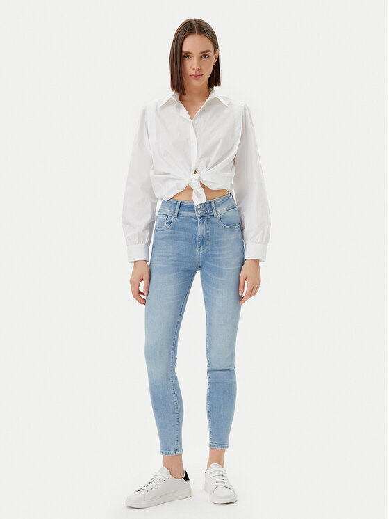 Guess Guess Džinsi W5GA34 D5PY2 Zils Skinny Fit