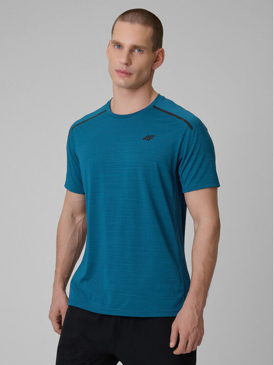 4F 4F Koszulka techniczna active Granatowy Regular Fit