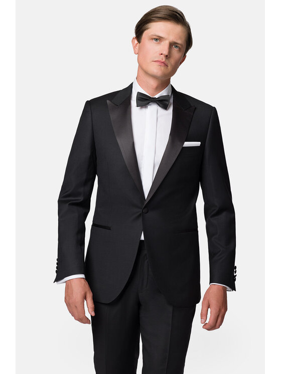 Lancerto Lancerto Garnitur Oregon GA073123000015 Czarny Slim Fit