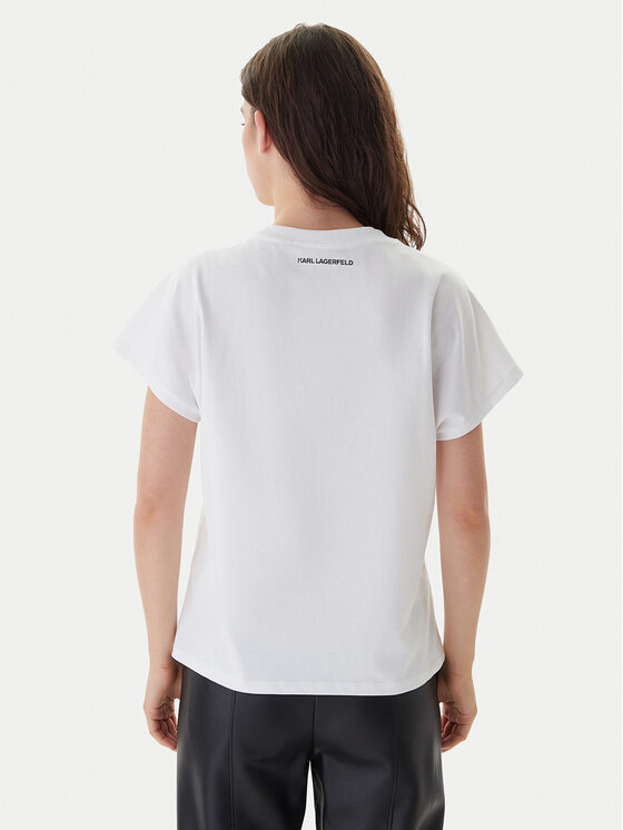 KARL LAGERFELD KARL LAGERFELD T-Shirt B1W17032 Λευκό Relaxed Fit