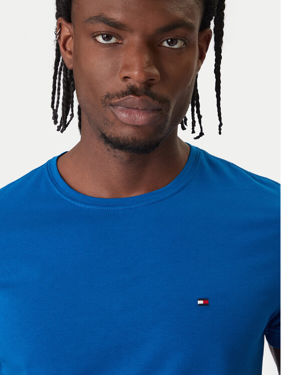 Tommy Hilfiger Tommy Hilfiger T-Shirt MW0MW10800 Modrá Slim Fit