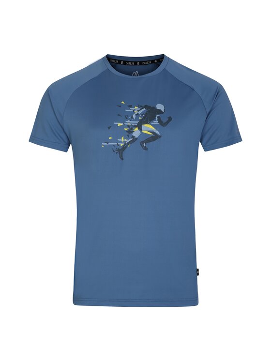 Dare2B Dare2B T-Shirt Tech Błękitny Geometric Fit