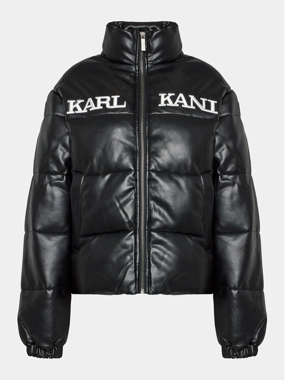 Karl Kani Geacă din puf Retro Pu 6176636 Negru Regular Fit