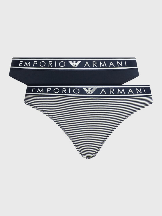 Emporio Armani Underwear Set 2 Parov Klasičnih Spodnjih Hlačk 163334 3R219 21136 Mornarsko Modra