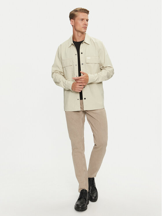 Calvin Klein Jeans Calvin Klein Jeans Koszula Cargo J30J326970 Beżowy Regular Fit