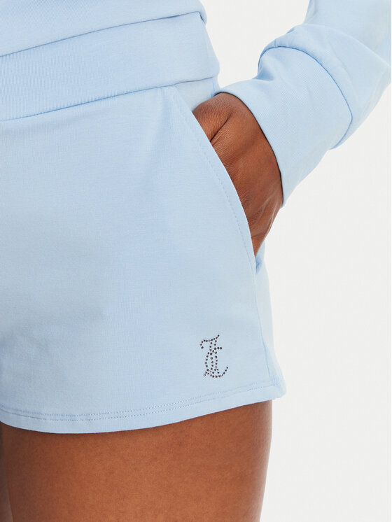 Juicy Couture Juicy Couture Pantaloni scurți sport JCWHS125312 Albastru celest Loose Fit