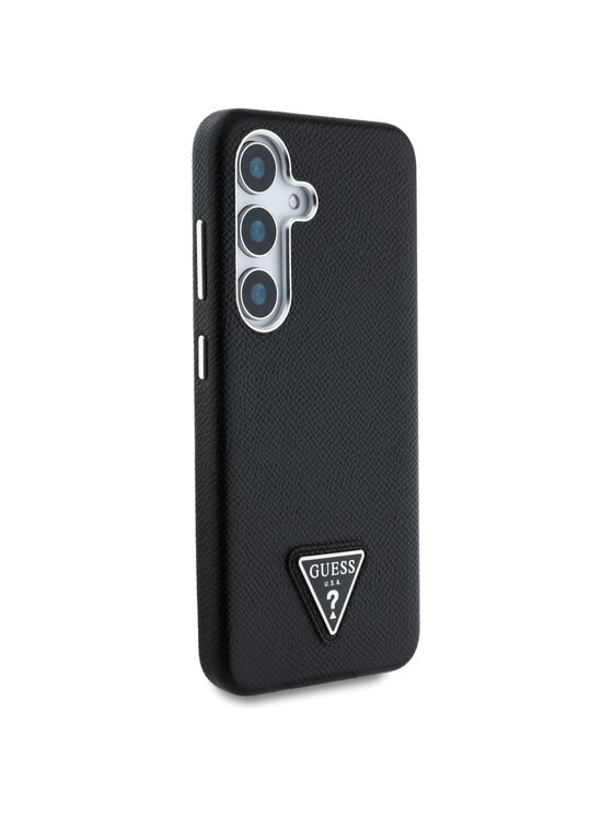 Guess Guess Etui na telefon Grained Triangle Logo Czarny