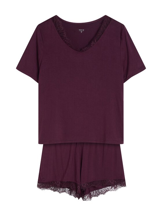 Esotiq Esotiq Piżama 44095 Brązowy Regular Fit