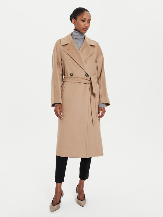 Weekend Max Mara Weekend Max Mara Cappotto di lana Resina 2425016092 Beige Regular Fit