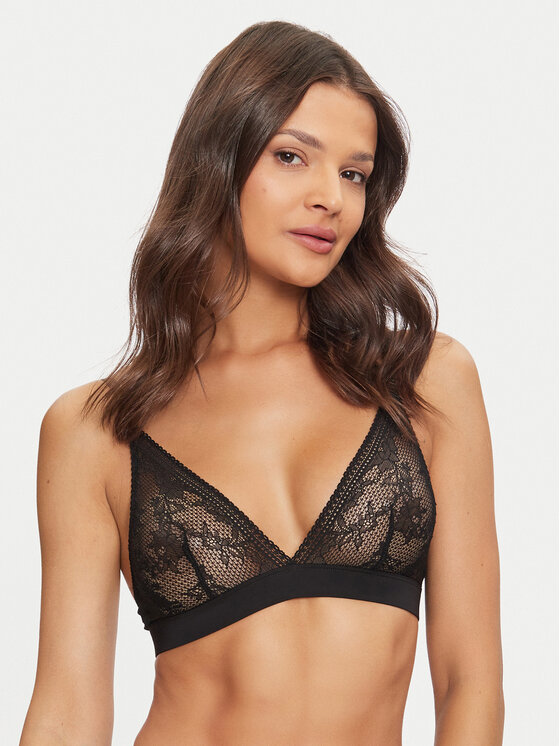 Tommy Hilfiger Bralette krūšturis UW0UW05517 Melns