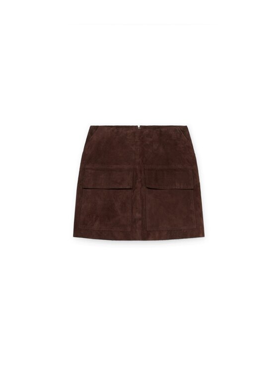 Trussardi Trussardi Spódnica skórzana 1309A000669N032 Brązowy A-Line Fit