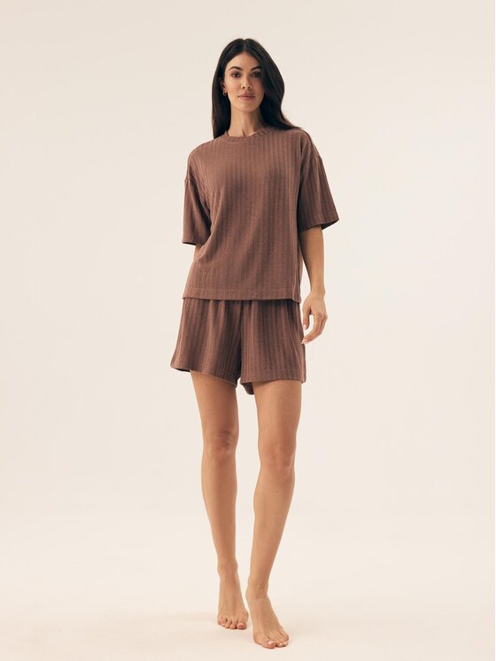 Esotiq Esotiq Komplet sportowy 42691 Beżowy Loose Fit