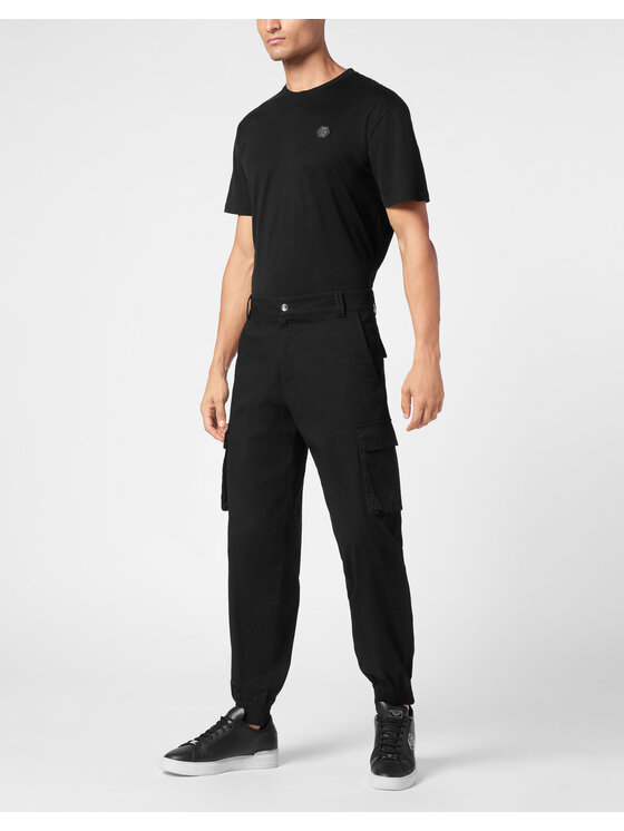 PHILIPP PLEIN PHILIPP PLEIN Spodnie cargo 11591 Czarny Cargo Fit