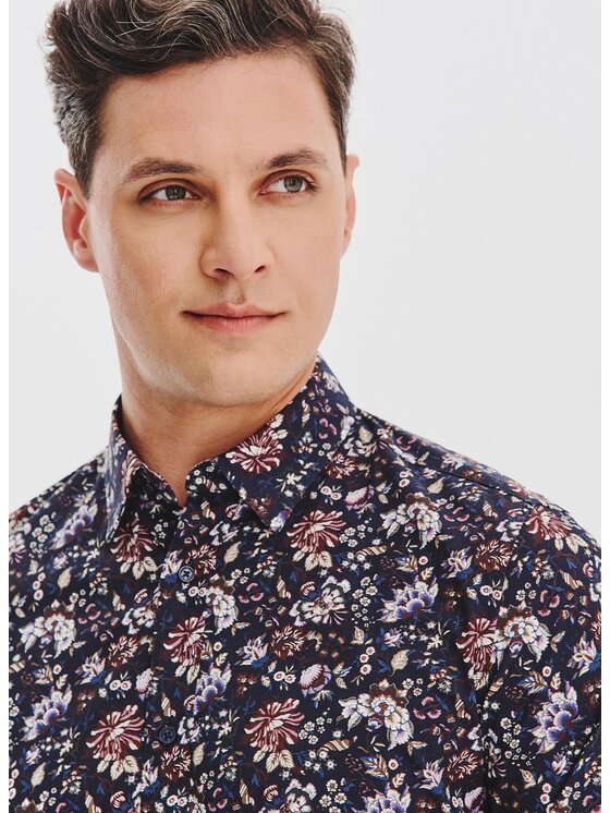 Pako Lorente Pako Lorente Koszula P25WF-1X-055 Granatowy Slim Fit