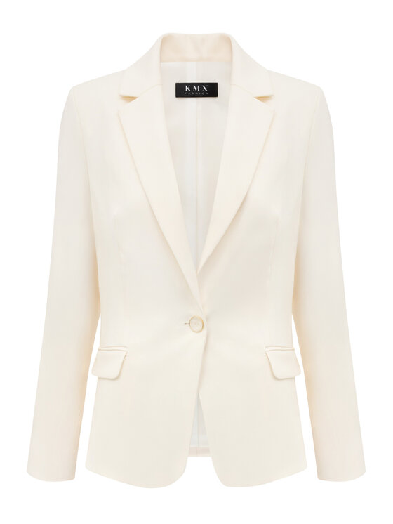 KMX KMX Marynarka 107760009 Écru Fitted Fit