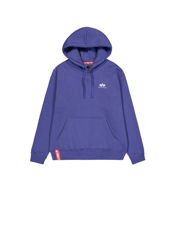 Alpha Industries Alpha Industries Bluza Basic Small Logo Hoodie Fioletowy Regular Fit