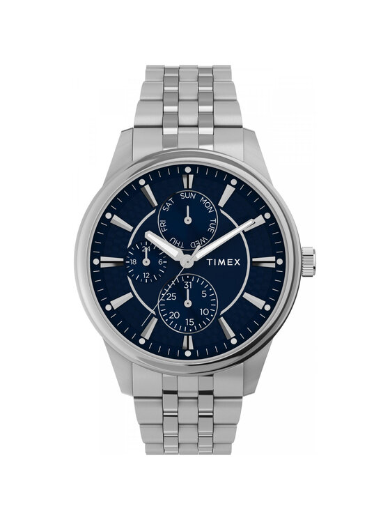 Timex Timex Zegarek TW2Y21500 Srebrny