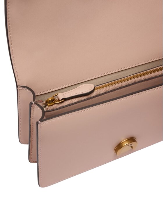 PINKO PINKO Borsa borsa in pelle liscia nera Rosa