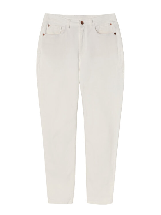 TATUUM TATUUM Spodnie materiałowe ROMIKI 1 Biały Skinny Fit