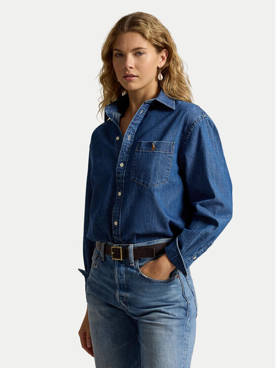 Polo Ralph Lauren cămașă de blugi 211B17146001 Albastru Regular Fit