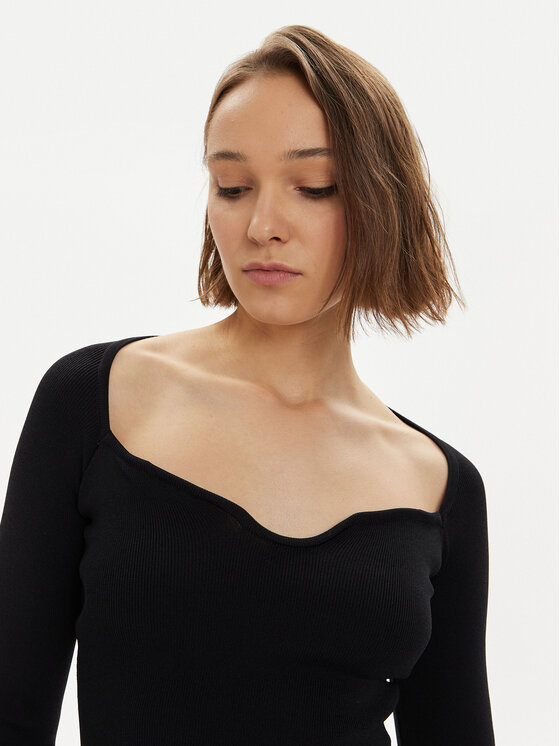Gina Tricot Gina Tricot Μπλουζάκι 20657 Μαύρο Slim Fit