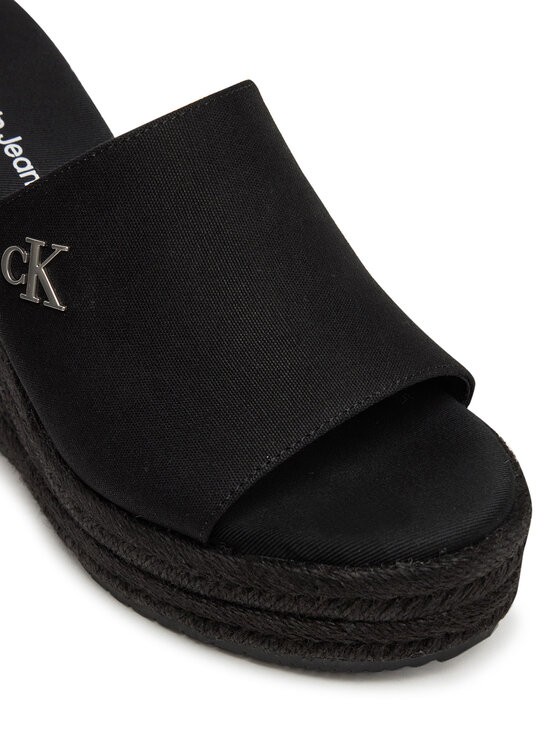 Calvin Klein Jeans Calvin Klein Jeans Εσπαντρίγιες Wedge Rope Slide Mg YW0YW01699 Μαύρο