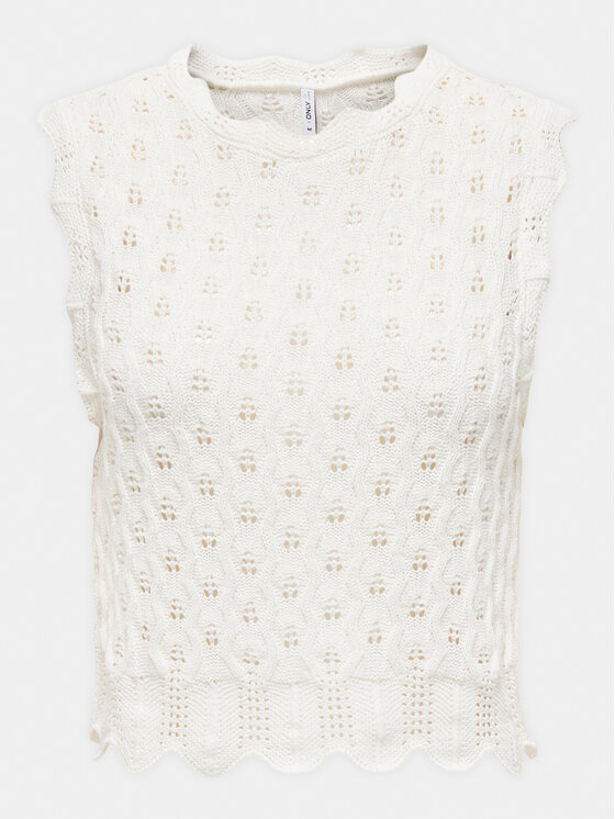 ONLY ONLY Majica Luna 15291602 Écru Regular Fit