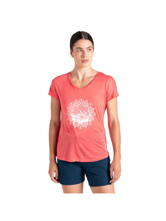Dare2B Dare2B T-Shirt Serene Czerwony Short Fit