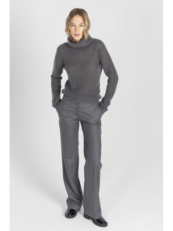 Deni Cler Milano Deni Cler Milano Sweter T-DC-S481-E5-95-88-1 Szary Regular Fit