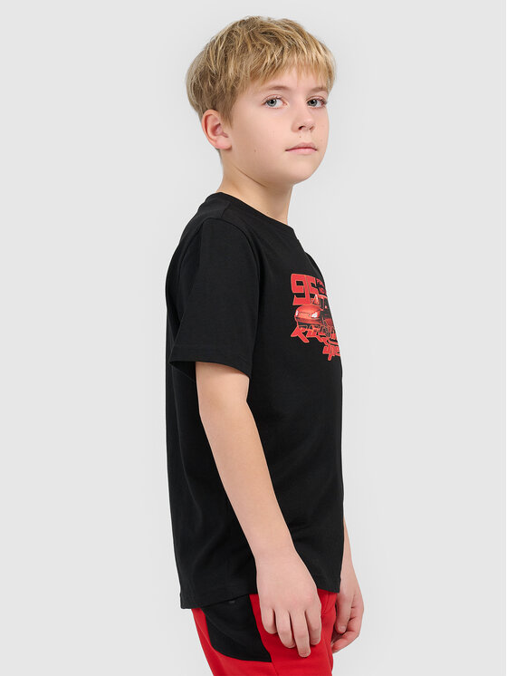 4F 4F T-Shirt ESPORTS RACING Czarny Regular Fit
