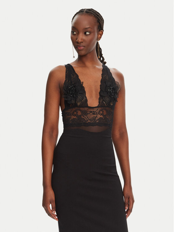 Elisabetta Franchi Elisabetta Franchi Body BO03452E2 110 Fekete Regular Fit