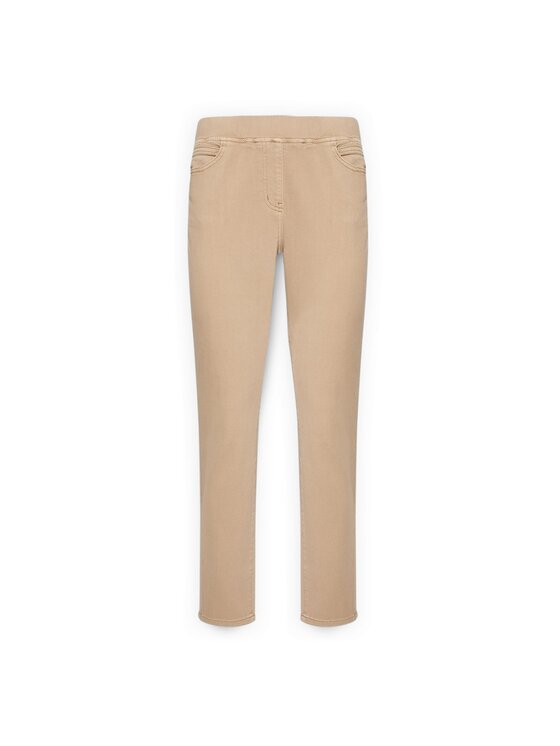 Elena Mirò Elena Mirò Spodnie materiałowe P152G000436N0A2 Kremowy Slim Fit