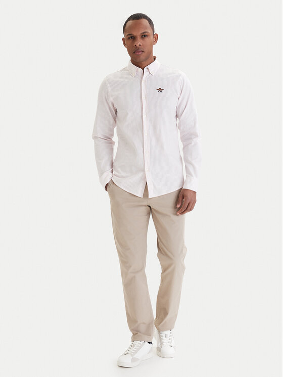 Aeronautica Militare Aeronautica Militare Koszula 261CA1320UCT03532 Różowy Regular Fit