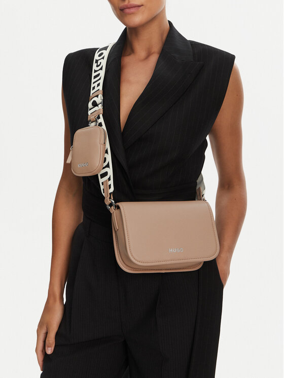 HUGO HUGO Сумка Bel Crossbody Flap 50541869 Бежевий