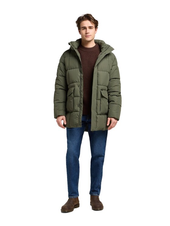 Lee Lee Kurtka puchowa 112371323 Zielony Regular Fit