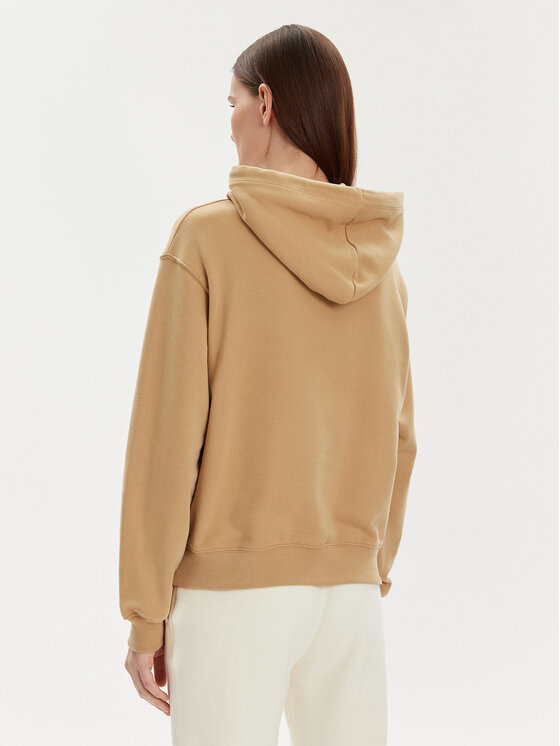 Tommy Hilfiger Tommy Hilfiger Majica dugih rukava Monotype Flock WW0WW41236 Bež Relaxed Fit