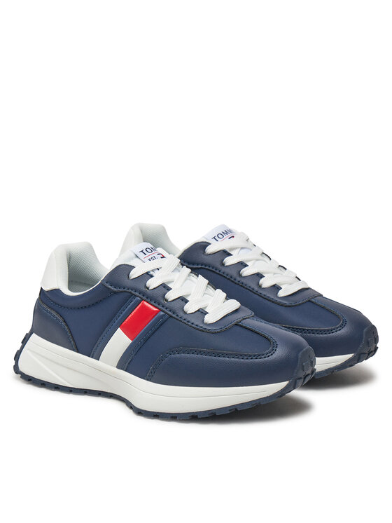 Tommy Hilfiger Tommy Hilfiger Снікерcи Flag Low Cut Lace-Up Sneaker T3X9-33877-1695 M Cиній