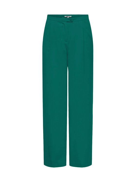 ONLY ONLY Kalhoty z materiálu Leila 15338347 Zelená Wide Leg
