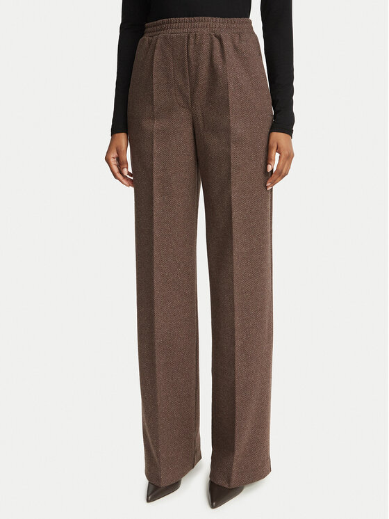 Weekend Max Mara Szövet nadrág Editta 2625786012 Barna Regular Fit