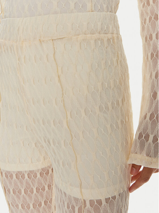 Gestuz Gestuz Stoffhose Lica 10909321 Écru Regular Fit