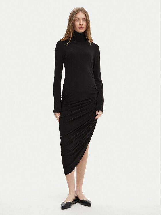 NORMA KAMALI NORMA KAMALI Každodenní šaty KK3243PLF35001 Černá Slim Fit