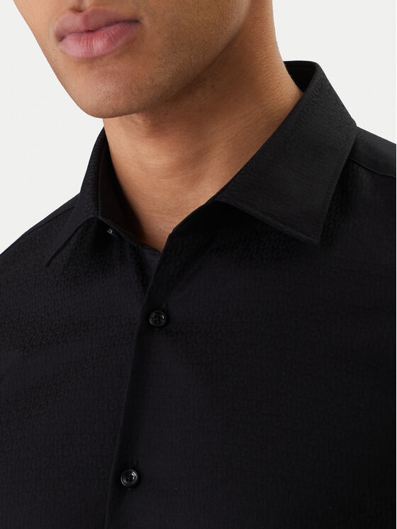 HUGO HUGO Marškiniai Kenno 50555295 Juoda Slim Fit