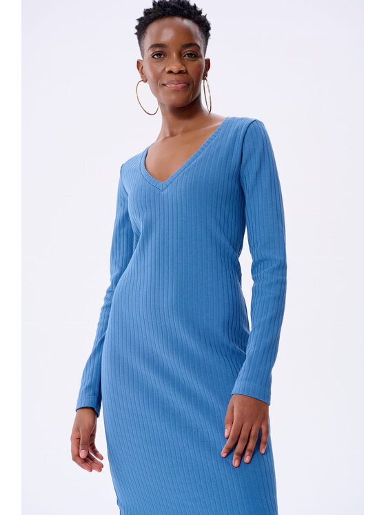 blue shadow blue shadow Sukienka Rosalinda Niebieski Regular Fit