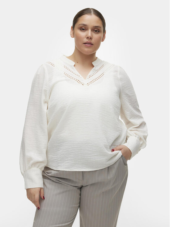 Vero Moda Curve Vero Moda Curve Halenka Chris 10301893 Bílá Regular Fit