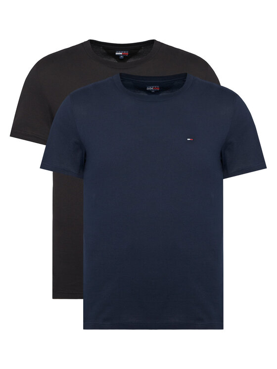 Tommy Jeans Set de tricouri DM0DM20687 Bleumarin Slim Fit